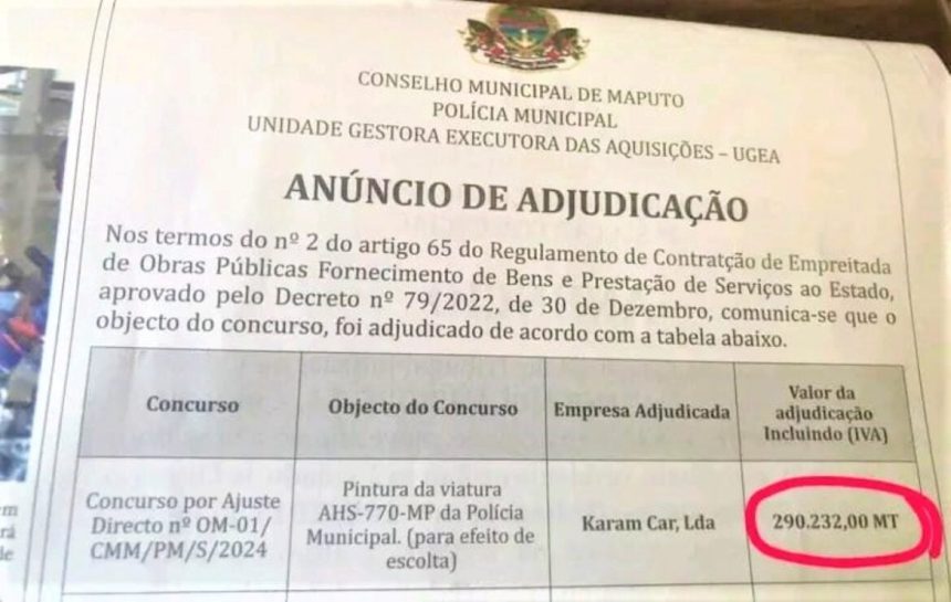 Alegando motivos financeiros, Município de Maputo cancela adjudicações de concursos