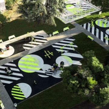Conheça o parque urbano da Nike feito por sapatilhas recicladas