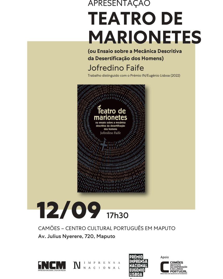 Teatro de Marionetes: Livro de Jofredino Faife será lançado esta semana no Camões