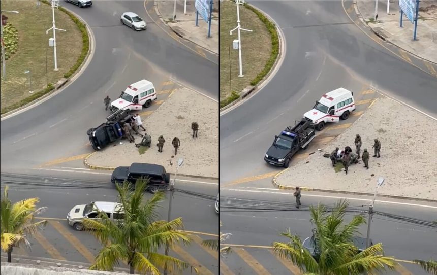 Última Hora: Carro de escolta presidencial capota em Maputo