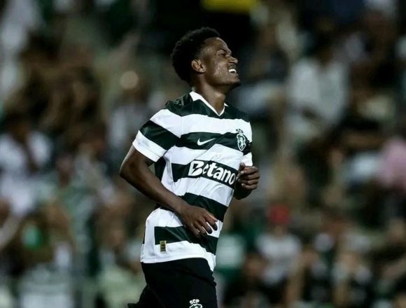 Geny Catamo (2) Geny Catamo factura pelo segundo jogo consecutivo na goleada do Sporting no Algarve