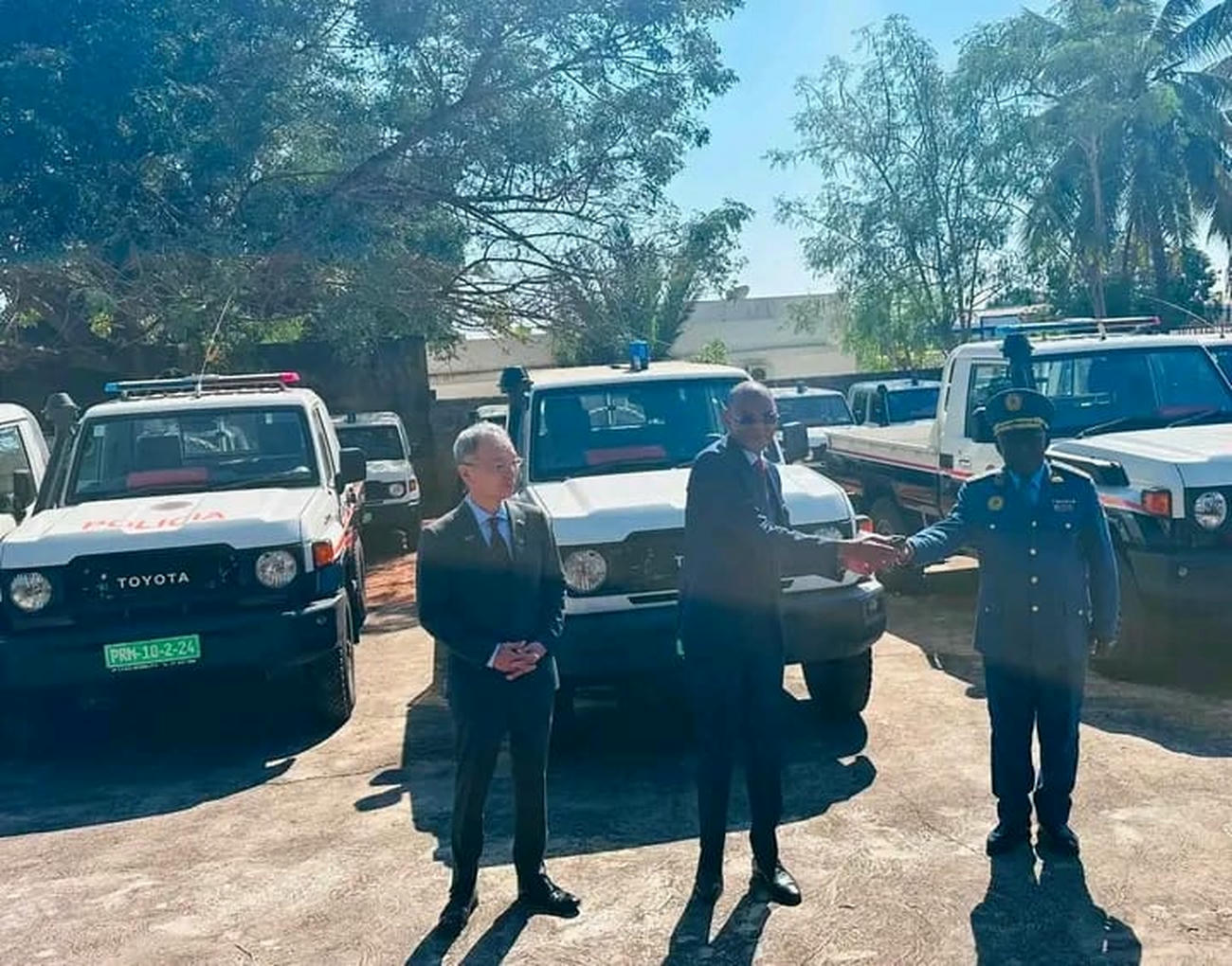 Japão doa 28 viaturas à PRM e ao SERNIC para reforço da segurança em Cabo Delgado