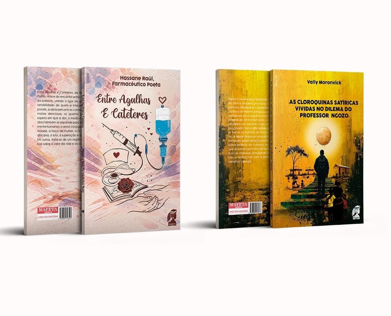 Hassane Raúl e Vally Moronvick apresentam livros aos leitores da Beira